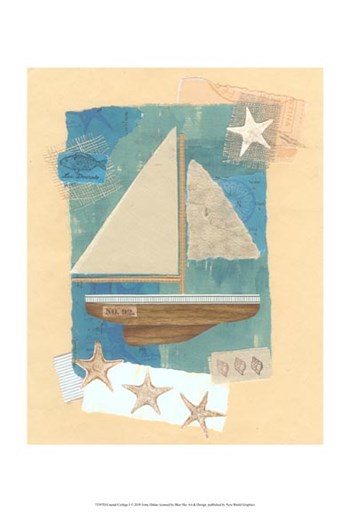 Coastal Collage I by Anne Dolan art print