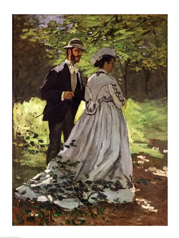 The Promenaders, or Bazille and Camille, 1865 by Claude Monet art print