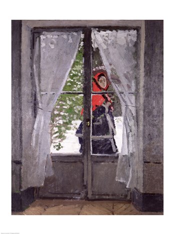The Red Cape (Madame Monet) c.1870 by Claude Monet art print