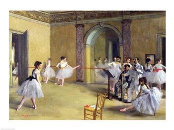 The Dance Foyer at the Opera on the rue Le Peletier, 1872 by Edgar Degas art print