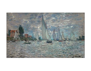 The Sailboats - Boat Race at Argenteuil, c. 1874 by Claude Monet art print