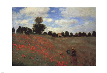 Wild Poppies, near Argenteuil (Les Coquelicots: environs d&#39;Argenteuil), 1873 by Claude Monet art print
