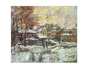 Snow Effect, Sunset by Claude Monet art print