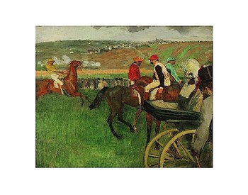 The Race Course: Amateur Jockeys near a Carriage, 1876-1887 by Edgar Degas art print