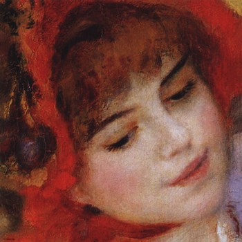 Dance at Bougival (detail) by Pierre-Auguste Renoir art print