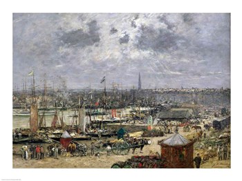 The Port of Bordeaux, 1874 by Eugene Louis Boudin art print