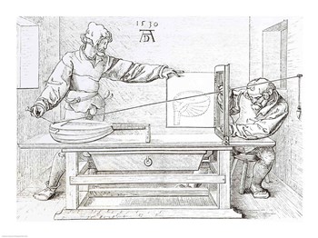 Instrument of Mathematical Precision for Designing Objects in Perspective by Albrecht Durer art print