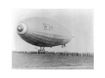 Landing of British Dirigible R-34 at Mineola, Long Island, N.Y. art print