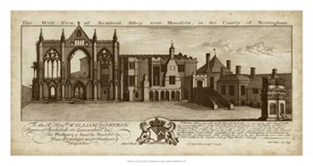 View of Newstead Abbey by Nathanial Buck art print