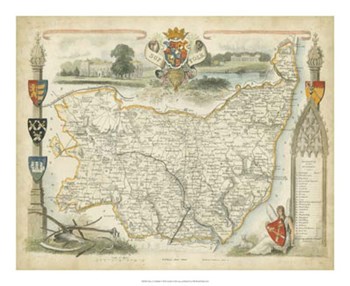 Map of Suffolk art print