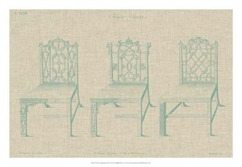 Chinese Chippendale Chairs II by Vision Studio art print
