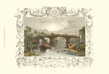 Windsor Bridge by William Tombleson art print