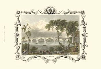 Kew Bridge by William Tombleson art print