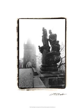 Charles Bridge in Morning Fog II by Laura Denardo art print
