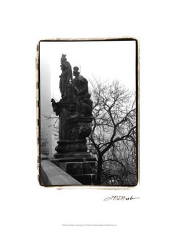 Charles Bridge in Morning Fog IV by Laura Denardo art print