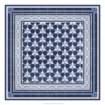 Italian Mosaic in Blue III by Vision Studio art print