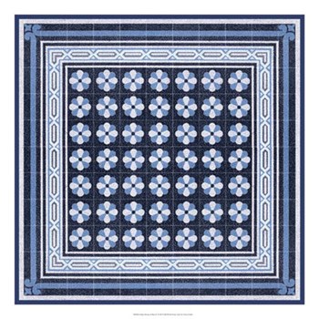 Italian Mosaic in Blue IV by Vision Studio art print