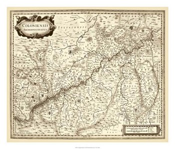 Antiquarian Map II by Vision Studio art print