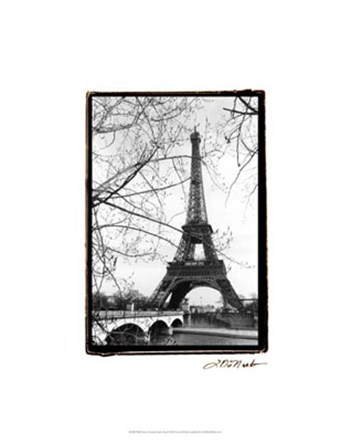 Eiffel Tower Along the Seine River by Laura Denardo art print