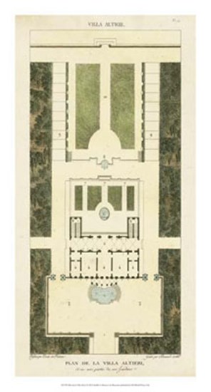 Plan de la Villa Altieri by Pierre Bonnard art print
