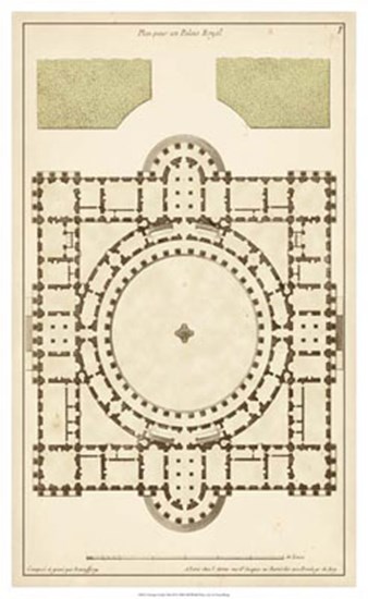 Antique Garden Plan III by Jean F. De Neufforge art print