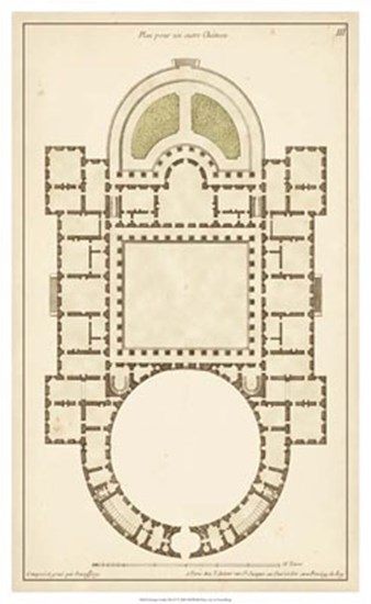 Antique Garden Plan IV by Jean F. De Neufforge art print