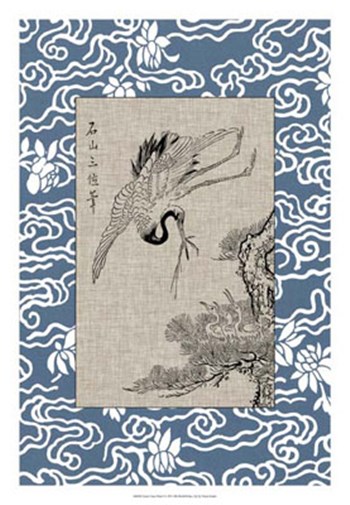 Asian Crane Panel I by Vision Studio art print