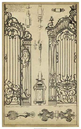 Vintage Gate I by J. F. Blondel art print