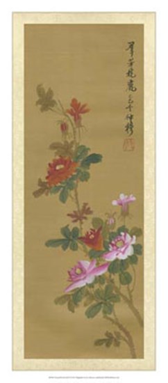 Oriental Floral Scroll IV art print