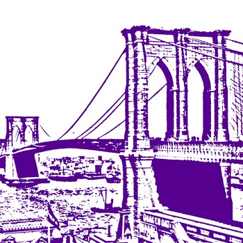 Purple Brooklyn Bridge by Veruca Salt art print