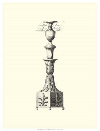 B&amp;W Antique Candlestick III by Vision Studio art print