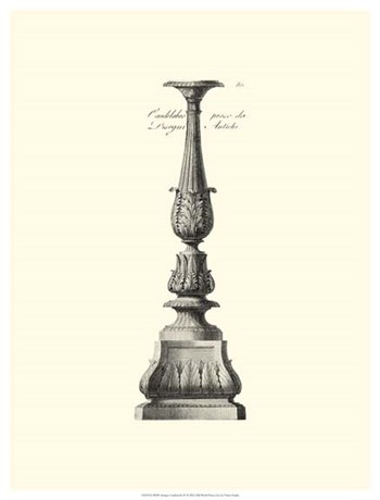 B&amp;W Antique Candlestick IV by Vision Studio art print