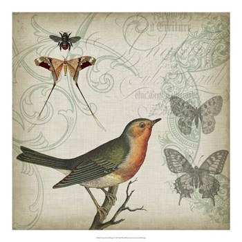 Cartouche &amp; Wings I by Jennifer Goldberger art print