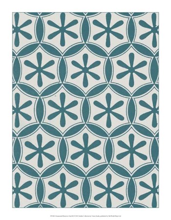 Ornamental Pattern in Teal III by Vision Studio art print