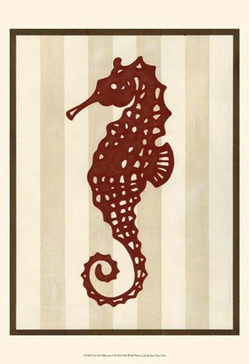Sea Life Silhouette I by June Erica Vess art print