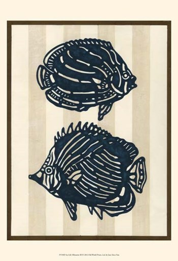 Sea Life Silhouette III by June Erica Vess art print