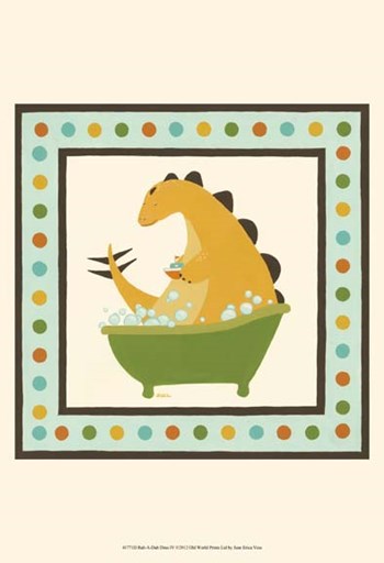 Rub-A-Dub Dino IV by June Erica Vess art print