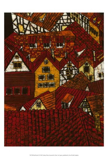 Red Roofs I by Andrea Davis art print