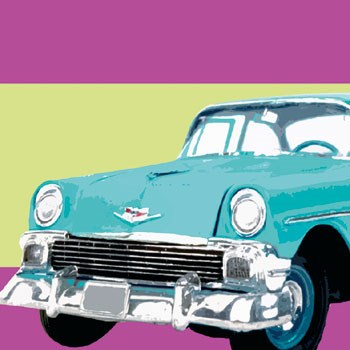 Retro Car II by Linda Wood art print