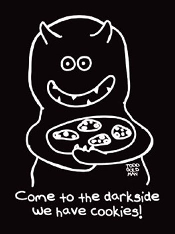 Dark Side of Cookies by Todd Goldman art print