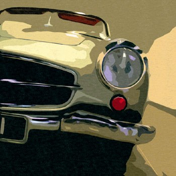 Mercedes Classic by Malcolm Sanders art print