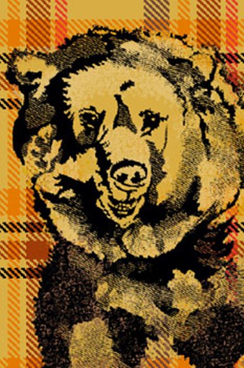 Plaid Bear by Ingrid Van De Brand art print