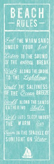 Beach Rules by The Vintage Collection art print