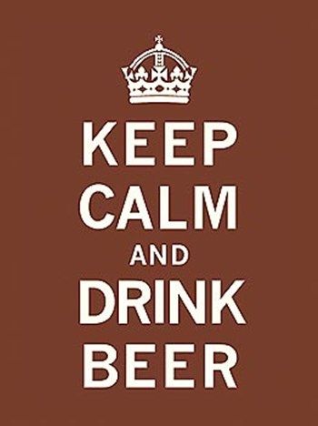 Keep Calm and Drink Beer by The Vintage Collection art print