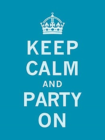 Keep Calm and Party On by The Vintage Collection art print