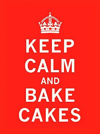 Keep Calm, Bake Cakes by The Vintage Collection art print