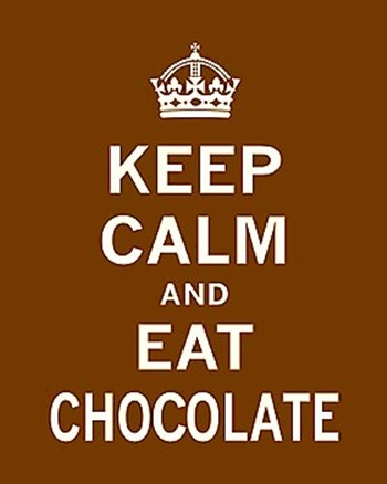 Keep Calm and Eat Chocolate by The Vintage Collection art print