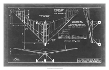 Aeronautic Blueprint V by Vision Studio art print