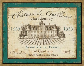 French Wine Label IV by Daphne Brissonnet art print
