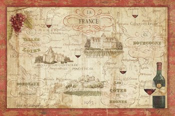 Wine Map by Daphne Brissonnet art print